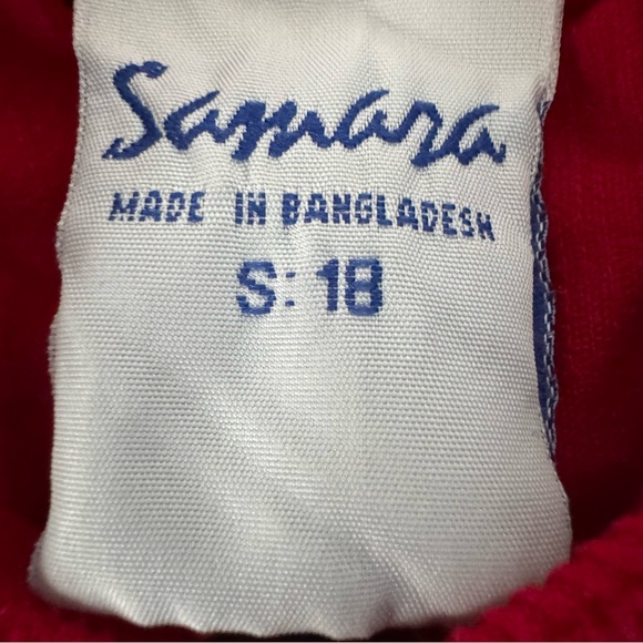 ❤️3/$30 Vintage Samara Baby Girl Red Corduroy Jumper Dress Scottie Dogs - 18M - Picture 7 of 7